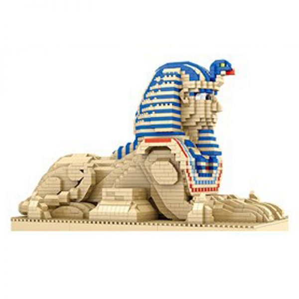 Lezi 8195 Welt Architektur gypten Pharao Sphinx W ste Monster DIY Mini Diamant Bl cke Ziegel 3 - LOZ™ MINI BLOCKS