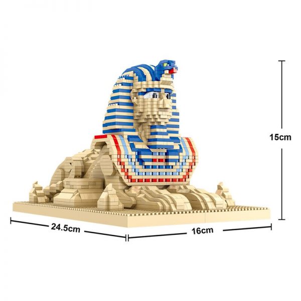 Lezi 8195 Welt Architektur gypten Pharao Sphinx W ste Monster DIY Mini Diamant Bl cke Ziegel 4 - LOZ™ MINI BLOCKS