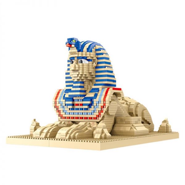 Lezi 8195 Welt Architektur gypten Pharao Sphinx W ste Monster DIY Mini Diamant Bl cke Ziegel 5 - LOZ™ MINI BLOCKS