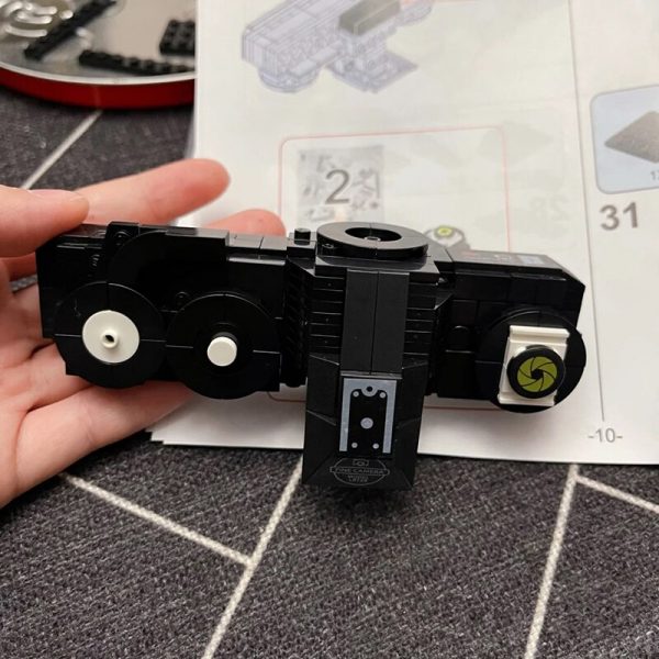 Lin 00844 Black SLR Digital Camera Machine 3D Model 627pcs DIY Small Mini Blocks Bricks Building 4 - LOZ™ MINI BLOCKS