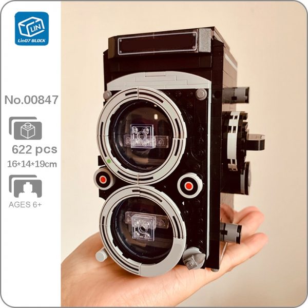 Lin 00847 Hand Operated Retro Camera Machine 3D Model 622pcs DIY Small Mini Blocks Bricks Building - LOZ™ MINI BLOCKS