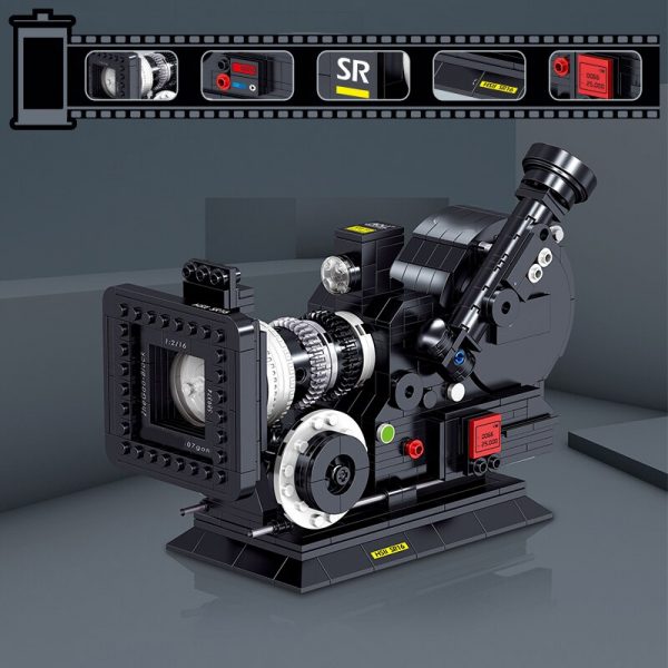 Lin 00906 Vintage Digital Video Camera Machine Model Science Collection DIY Mini Blocks Bricks Building Toy 3 - LOZ™ MINI BLOCKS