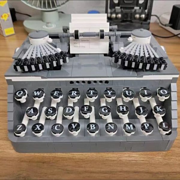 Lin 00940 Classic Retro Typewriter Keyboard Model Movable Science Collection Mini Blocks Bricks Building Toy for 2 - LOZ™ MINI BLOCKS