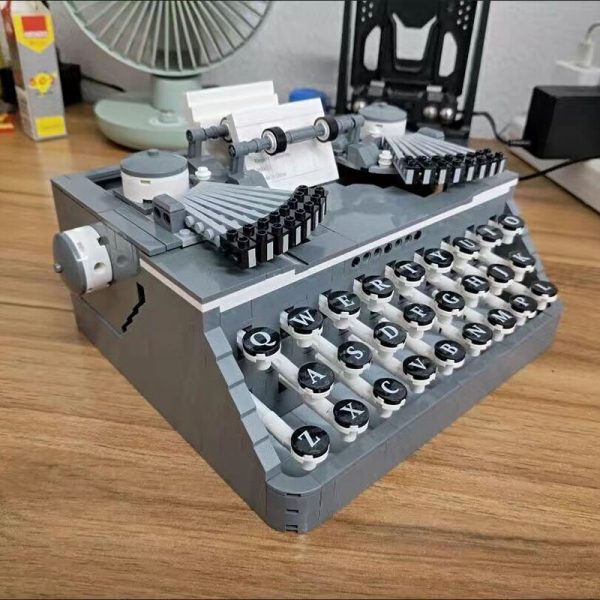 Lin 00940 Classic Retro Typewriter Keyboard Model Movable Science Collection Mini Blocks Bricks Building Toy for 3 - LOZ™ MINI BLOCKS