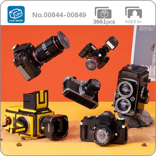 Lin Advanced Digital Long Wide Lenses SLR Hand Operated Retro Camera Machine Mini Blocks Bricks Building - LOZ™ MINI BLOCKS