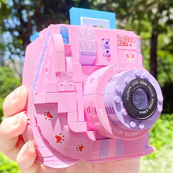 Lin Rainbow Digital Instant Camera Animal Love Rabbit Photo Machine 3D Model Mini Blocks Bricks Building 2 - LOZ™ MINI BLOCKS