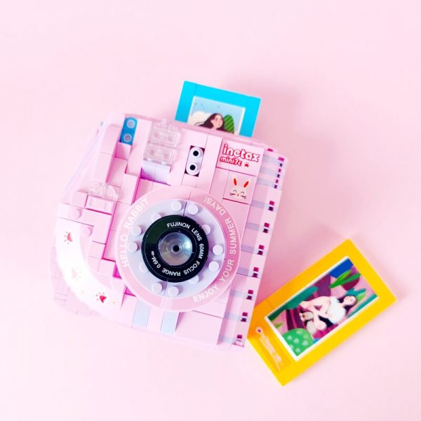 Lin Rainbow Digital Instant Camera Animal Love Rabbit Photo Machine 3D Model Mini Blocks Bricks Building 3 - LOZ™ MINI BLOCKS