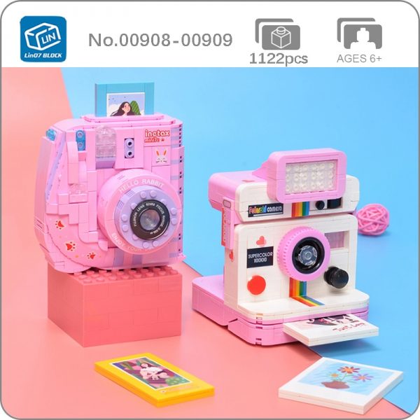 Lin Rainbow Digital Instant Camera Animal Love Rabbit Photo Machine 3D Model Mini Blocks Bricks Building - LOZ™ MINI BLOCKS