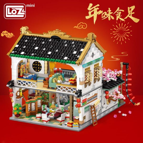 Loz small particle building blocks assembling toy puzzle Siheyuan New Year s Eve dinner difficult New 1 - LOZ™ MINI BLOCKS