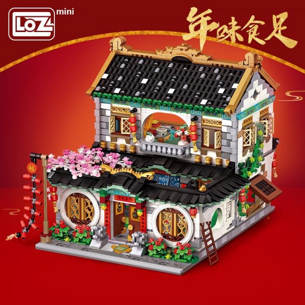 Loz small particle building blocks assembling toy puzzle Siheyuan New Year s Eve dinner difficult New - LOZ™ MINI BLOCKS