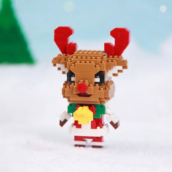 MCO Xmas Father Christmas Santa Claus Elk Reindeer Deer Animal DIY Mini Diamond Blocks Bricks Building 2 - LOZ™ MINI BLOCKS