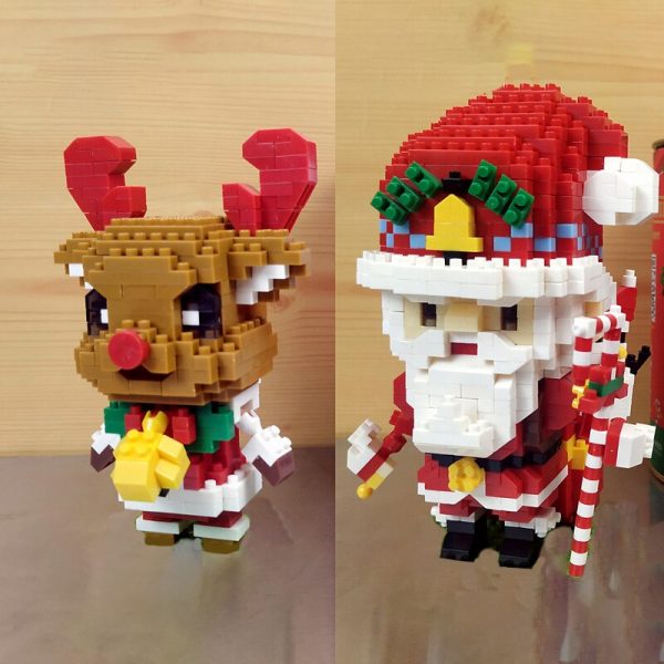 MCO Xmas Father Christmas Santa Claus Elk Reindeer Deer Animal DIY Mini Diamond Blocks Bricks Building 3 - LOZ™ MINI BLOCKS