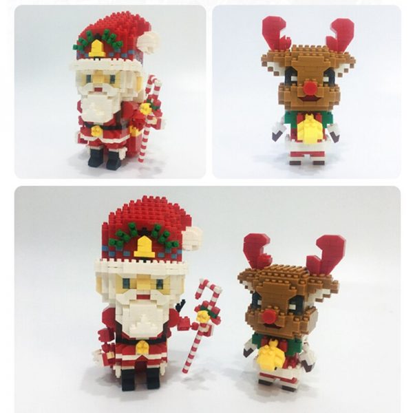 MCO Xmas Father Christmas Santa Claus Elk Reindeer Deer Animal DIY Mini Diamond Blocks Bricks Building 4 - LOZ™ MINI BLOCKS