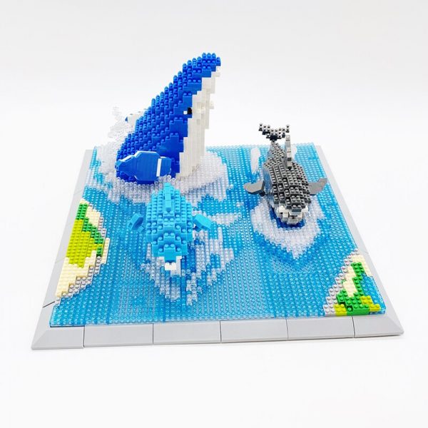 PZX 6624 Animal World Shark Dolphin Whale Fish Ice Sea River Model Mini Diamond Blocks Bricks 1 - LOZ™ MINI BLOCKS