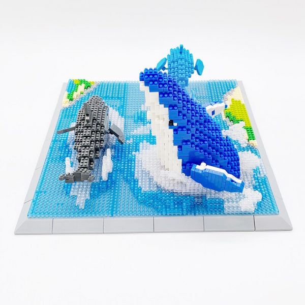 PZX 6624 Animal World Shark Dolphin Whale Fish Ice Sea River Model Mini Diamond Blocks Bricks 3 - LOZ™ MINI BLOCKS