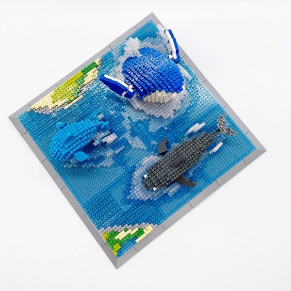 PZX 6624 Animal World Shark Dolphin Whale Fish Ice Sea River Model Mini Diamond Blocks Bricks 4 - LOZ™ MINI BLOCKS