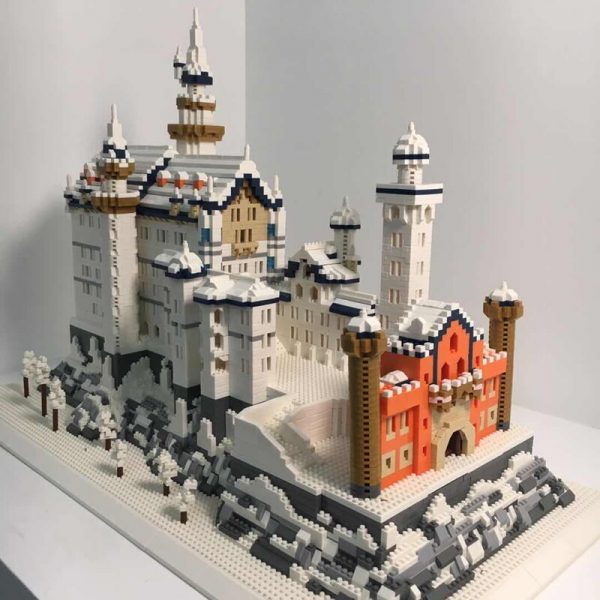 PZX 9914 2 World Architecture Snowing Swan Stone Castle 3D Model DIY Mini Diamond Blocks Bricks 3 - LOZ™ MINI BLOCKS
