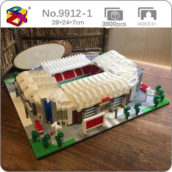 PZX World Architecture Football Old Trafford Stadium Soccer Field 3D Mini Diamond Blocks Bricks Building Toy - LOZ™ MINI BLOCKS
