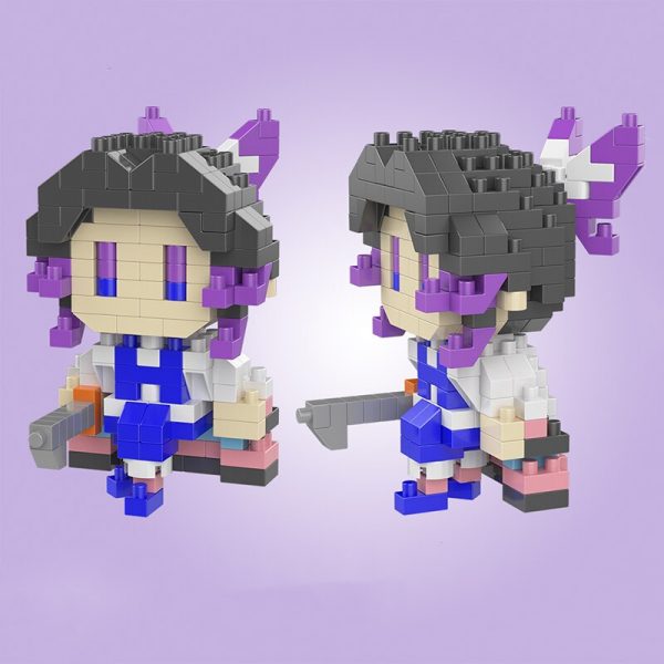 SC 4011 12 Anime Demon Slayer Kochou Shinobu Warrior Ninja Monster Mini Diamond Blocks Bricks Building 1 - LOZ™ MINI BLOCKS