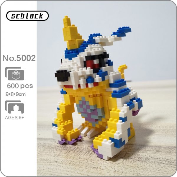 SC 5002 Anime Digimon Gabumon Digital Monster Wolf Animal 3D Model Mini Diamond Blocks Bricks Building - LOZ™ MINI BLOCKS