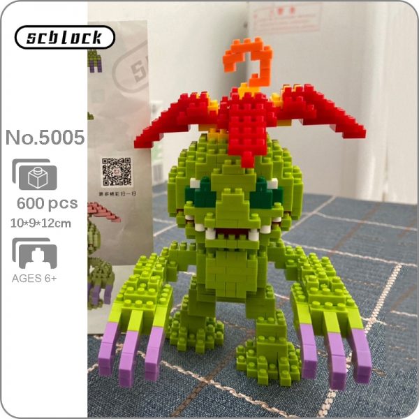 SC 5005 Anime Digimon Palmon Digital Monster Cactus Animal Model DIY Mini Diamond Blocks Bricks Building - LOZ™ MINI BLOCKS