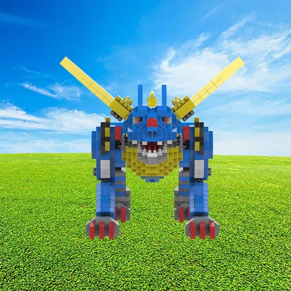 SC 5012 Anime Digimon Metal Garurumon Digital Monster Wolf Animal 3D Mini Diamond Blocks Bricks Building 4 - LOZ™ MINI BLOCKS