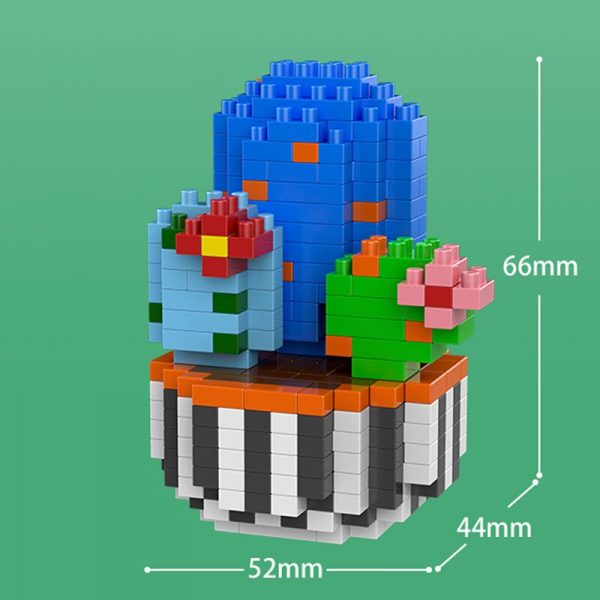 SC 8811 1 Pot Plant World Cactus Flower Desert Soil 3D Model DIY Mini Diamond Blocks 5 - LOZ™ MINI BLOCKS