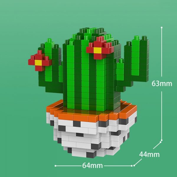 SC 8811 5 Pot Plant World Cactus Flower Desert Soil 3D Model DIY Mini Diamond Blocks 4 - LOZ™ MINI BLOCKS