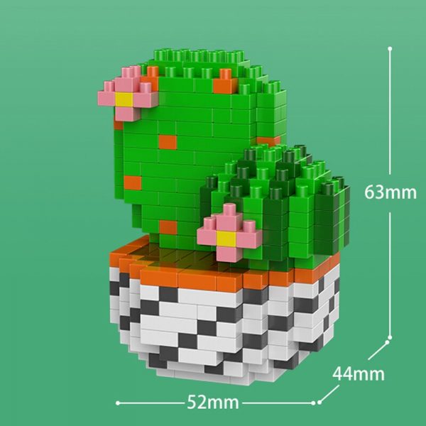 SC 8811 6 Pot Plant World Cactus Flower Desert Soil 3D Model DIY Mini Diamond Blocks 4 - LOZ™ MINI BLOCKS