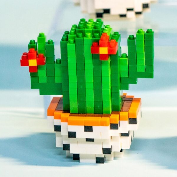 SC 8811 Pot Plant World Cartoon Cactus Flower Desert Soil Model DIY Mini Diamond Blocks Bricks 5 - LOZ™ MINI BLOCKS