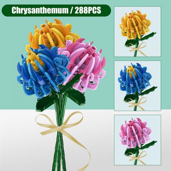 Sembo 601236 Colourful Flowers Bouquet Chrysanthe 3pcs lot Garden Plant DIY Mini Blocks Bricks Building Toy 2 - LOZ™ MINI BLOCKS