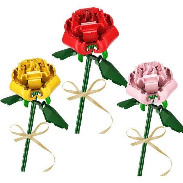 Sembo Flowers Bouquet Rose Saffron Hibiscus Crocus Michelia Camellia Warbler Mini Blocks Bricks Building Toy for 2.jpg 640x640 2 - LOZ™ MINI BLOCKS
