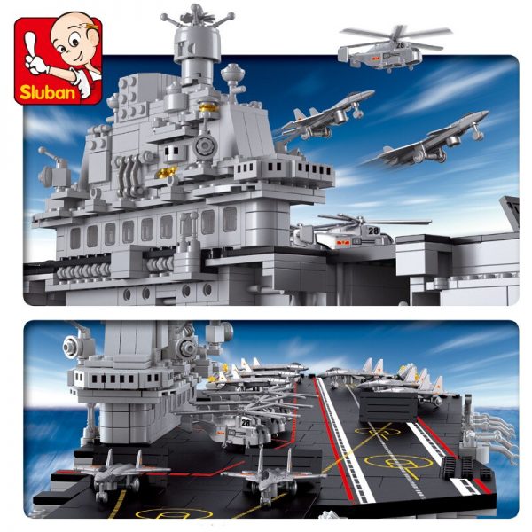 Sluban 0388 Navy Flugzeug Flugzeuge Armee Basis Schiff Millitary Air Force Transport Mini Bl cke Ziegel 1 - LOZ™ MINI BLOCKS