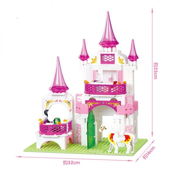 Sluban B0151 Architektur Rosa Traum Prinzessin Schloss M rchen Haus Zimmer Mini Bl cke Ziegel Geb 3 - LOZ™ MINI BLOCKS