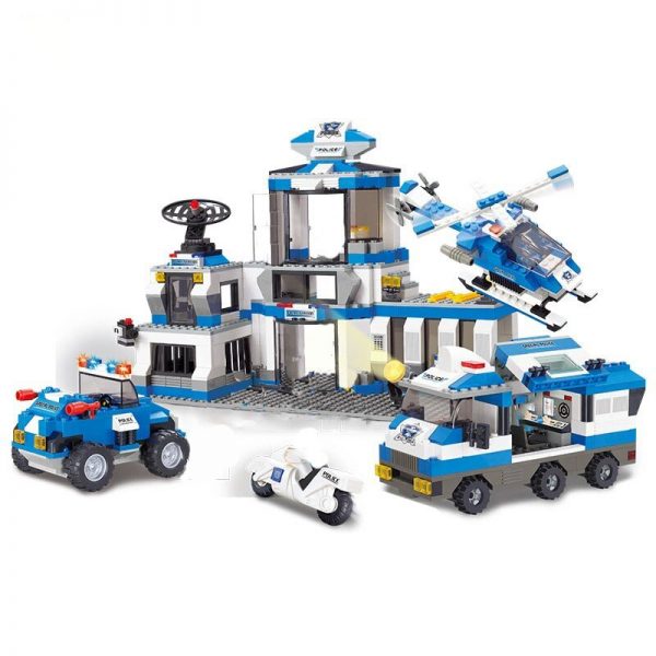Sluban B0193 City Police Station Office Car Plane Truck Guard Basis Assembly Mini Blocks Bricks Building 4 - LOZ™ MINI BLOCKS