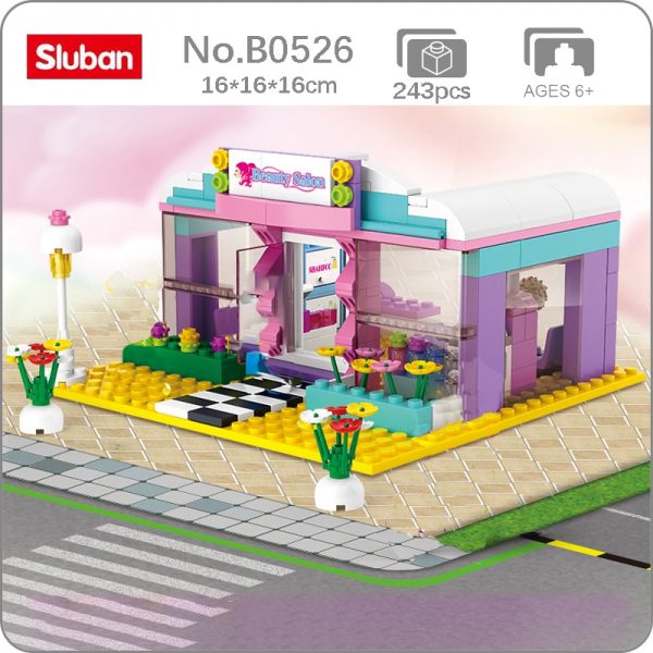 Sluban B0526 City Street Hair Beauty Salon Barber Shop Shampoo Dream Store Mini Blocks Bricks Building - LOZ™ MINI BLOCKS