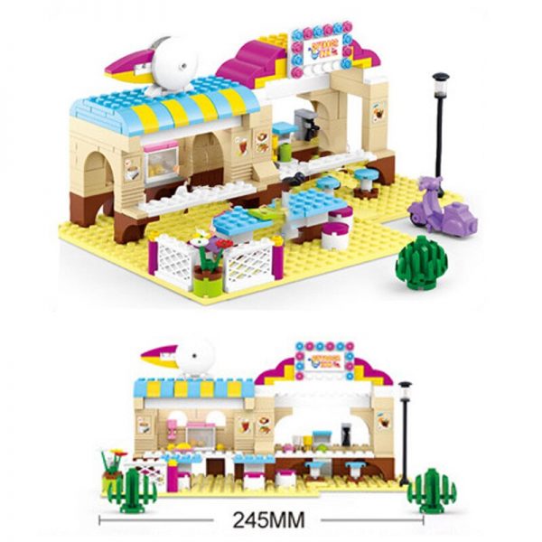 Sluban B0530 Bird Outdoor Inn Restaurant Fast Food Shop Court City Street 3D Mini Blocks Bricks 2 - LOZ™ MINI BLOCKS
