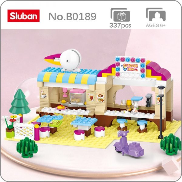 Sluban B0530 Bird Outdoor Inn Restaurant Fast Food Shop Court City Street 3D Mini Blocks Bricks - LOZ™ MINI BLOCKS