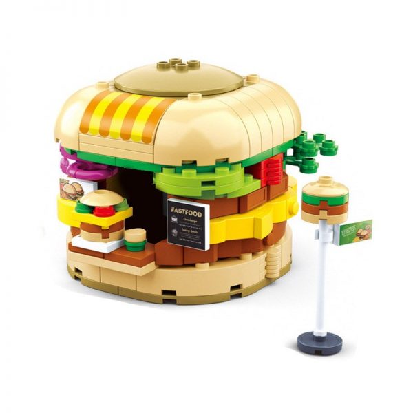 Sluban B0705A Food Court Hamburger Fast Food Sandwich Restaurant Assembly 3D Mini Blocks Bricks Building Toy 5 - LOZ™ MINI BLOCKS