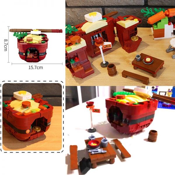 Sluban B0705F Fast Food Court Japanese Ramen Noodle Restaurant DIY Assembly Mini Blocks Bricks Building Toy 1 - LOZ™ MINI BLOCKS