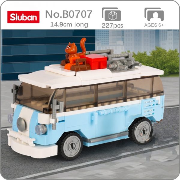 Sluban B0707 Station Wagon Travel Car Vehicle City Traffic Automobile Model Mini Blocks Bricks Building Toy - LOZ™ MINI BLOCKS