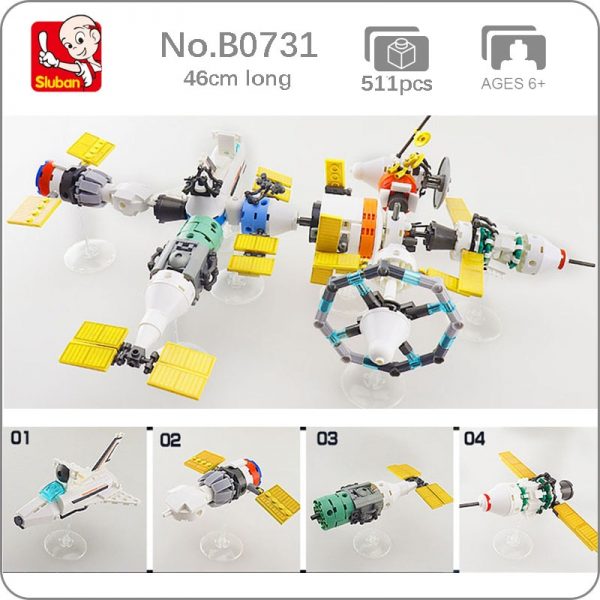Sluban B0731 Space Adventure International Space Station Base Satellites DIY Mini Blocks Bricks Building Toy for - LOZ™ MINI BLOCKS