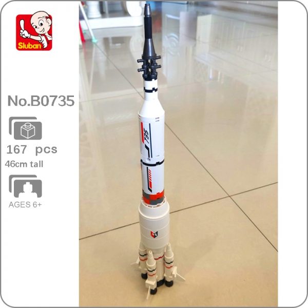 Sluban B0735 Space Adventure Long March Rocket 46CM 2IN1 Astronaut Explore Mini Blocks Bricks Building Toy - LOZ™ MINI BLOCKS