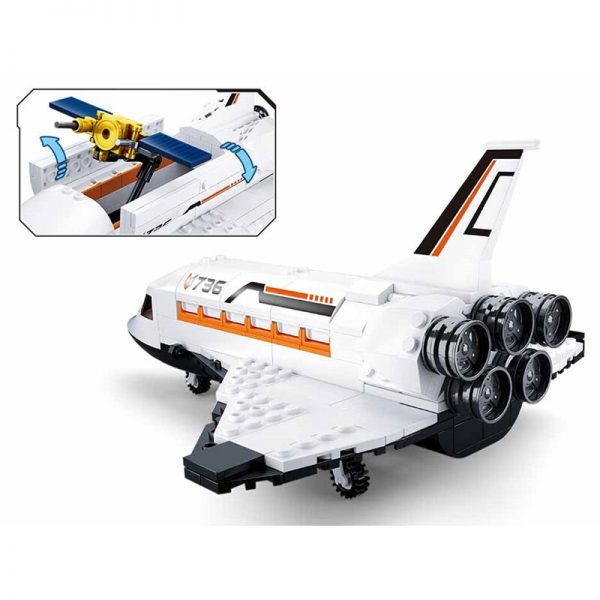 Sluban B0736 Space Adventure Shuttle Plane Astronaut Aeroplane Airbus Jet 3D Mini Blocks Bricks Building Toy 3 - LOZ™ MINI BLOCKS