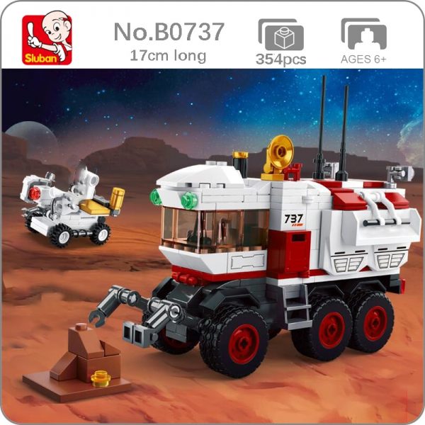 Sluban B0737 Space Adventure Mars Exploration Rover Car Turck Astronaut DIY Mini Blocks Bricks Building Toy - LOZ™ MINI BLOCKS