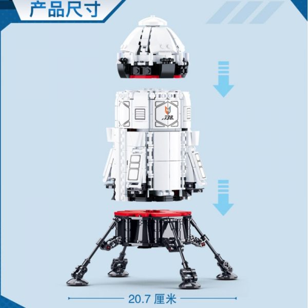Sluban B0738 Space Adventure Mars Base Rocket Astronaut Spaceship Capsule 3D Mini Blocks Bricks Building Toy 3 - LOZ™ MINI BLOCKS