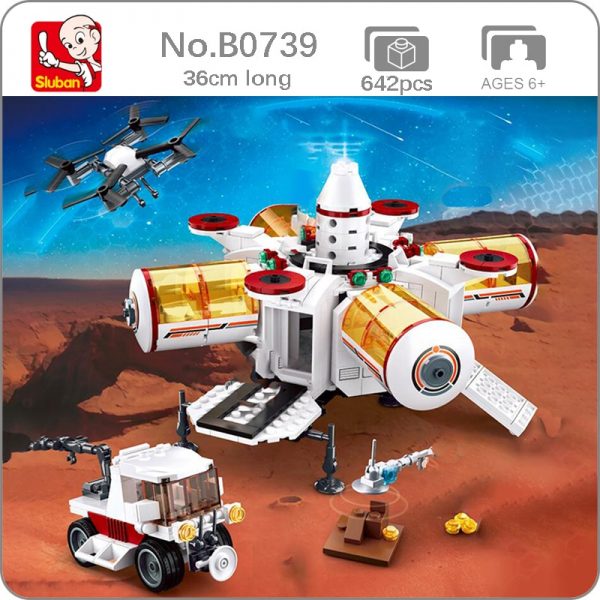 Sluban B0739 Space Adventure Mars Exploration Base Astronaut Capsule Truck Mini Blocks Bricks Building Toy for - LOZ™ MINI BLOCKS