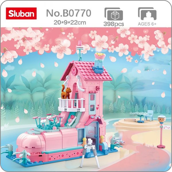 Sluban B0770 Pink Dream Wedding Shoe House Engagement Party Friends Union 3D Mini Blocks Bricks Building - LOZ™ MINI BLOCKS