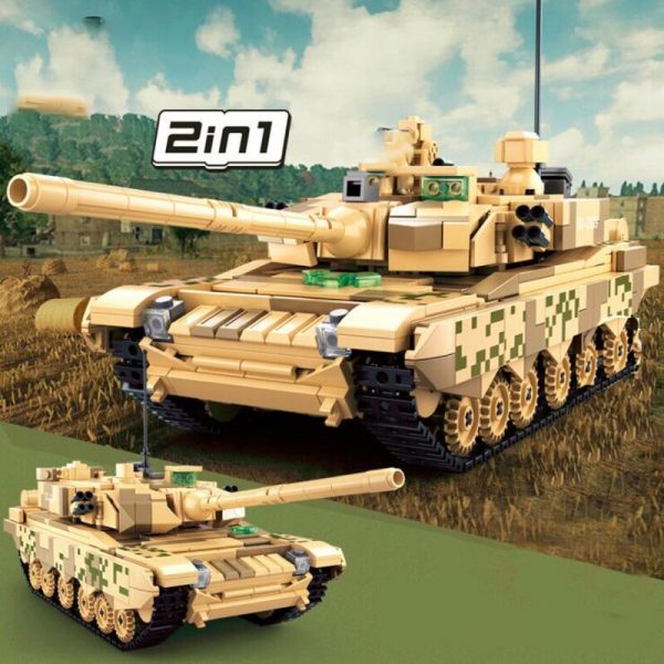 Sluban B0790 Military Army Main Battle Tank Heavy Power 2in1 Automobile DIY Mini Blocks Bricks Building 1 - LOZ™ MINI BLOCKS