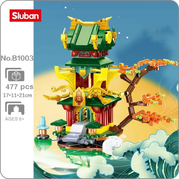 Sluban B1003 Chinese Architecture Ancient Tree Fairy Pavilion Tower Palace Mini Blocks Bricks Building Toy for - LOZ™ MINI BLOCKS